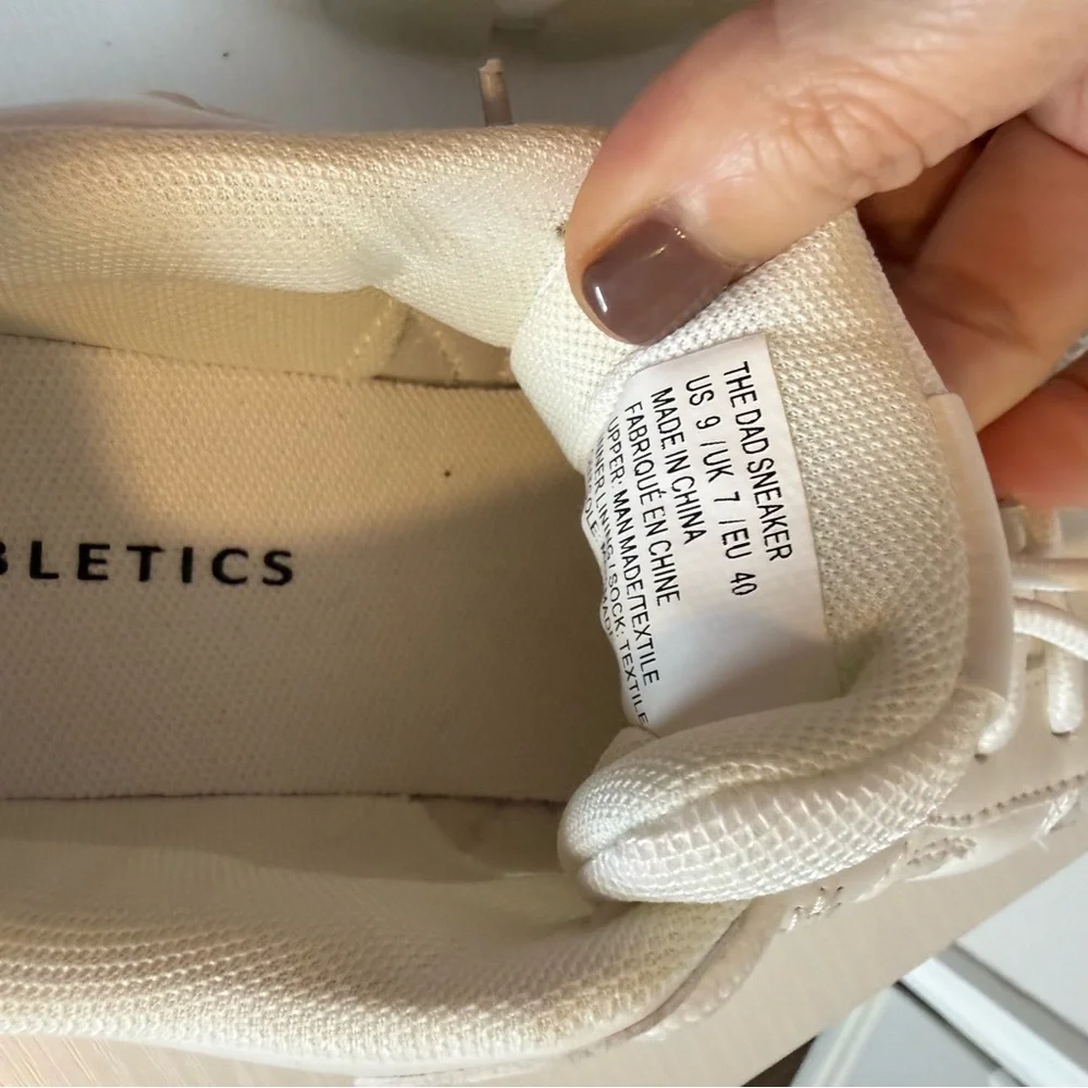 Fabletics The Dad White Sneakers NEW NEVER WORN Women’s Size 9 - Picture 12 of 13